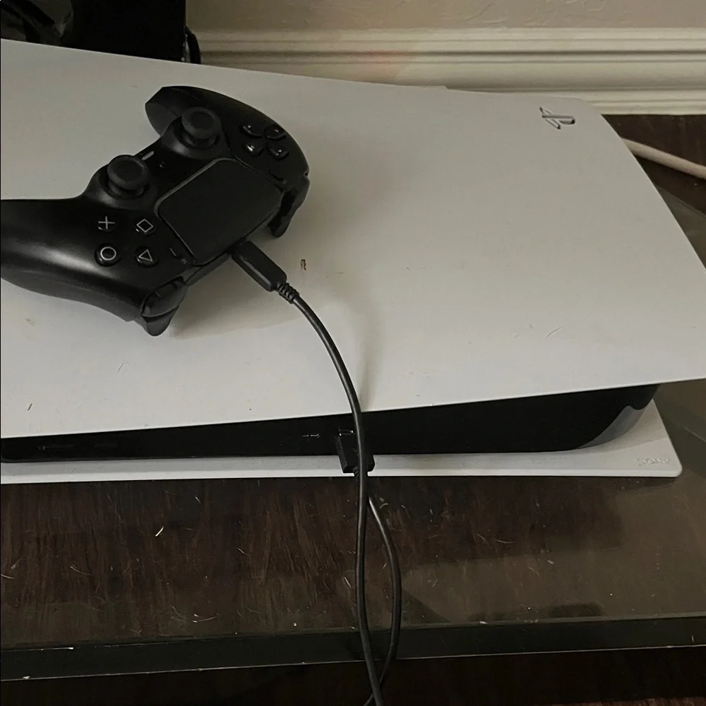 Sony White Console with Black Controller